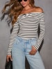 Milan Kiss Longsleeve in Weiß/ Schwarz