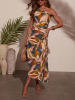 Milan Kiss Kleid in Anthrazit/ Beige/ Camel