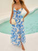 Milan Kiss Jurk blauw/wit