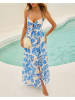 Milan Kiss Kleid in Creme/ Blau