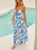 Milan Kiss Jurk blauw/wit