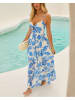 Milan Kiss Kleid in Creme/ Blau