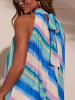 Milan Kiss Kleid in Blau/ Flieder/ Creme