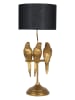 Clayre & Eef Tischleuchte in Gold/ Schwarz - (H)79 x Ø 33 cm