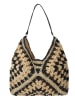 Clayre & Eef Schoudertas beige/zwart - (B)38 x (H)40 x (D)1 cm