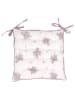 Clayre & Eef Stoelkussen wit/paars - (L)40 x (B)40 cm