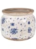 Clayre & Eef Blumentopf in Creme/ Blau - (H)15 x Ø 20 cm