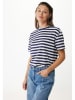 Mexx Shirt in Dunkelblau/ Weiß