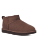 UGG Botki w kolorze ciemnobrązowym ze skóry jagnięcej