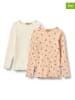 Wheat 2er-Set: Longsleeves "Ida" in Orange/ Creme