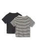 Wheat 2er-Set: Shirts "Fabian" in Schwarz/ Beige