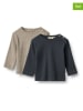 Wheat 2er-Set: Longsleeves "Milo" in Hellbraun/ Dunkelblau