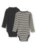 Wheat 2er-Set: Bodys "Spencer" in Anthrazit/ Creme