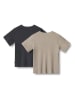 Wheat 2er-Set: Shirts "Fabian" in Beige/ Anthrazit