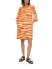 S.OLIVER RED LABEL Kleid in Orange/ Weiß