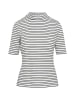 comma Shirt in Weiß/ Schwarz