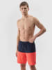 4F Badeshorts in Schwarz/ Koralle