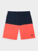 4F Badeshorts in Schwarz/ Koralle