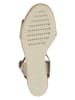 Geox Leder-Keilsandaletten "Ponza" in Gold