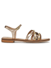 Geox Leren sandalen "Maddalusiac" goudkleurig