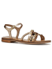 Geox Leren sandalen "Maddalusiac" goudkleurig