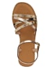 Geox Leren sandalen "Maddalusiac" goudkleurig