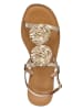 Geox Leren sandalen "Maddalusiac" goudkleurig