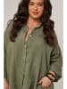Curvy Lady Leinen-Hemd in Khaki
