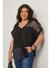 Curvy Lady Bluse in Schwarz