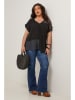 Curvy Lady Bluse in Schwarz