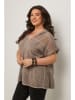 Curvy Lady Bluse in Hellbraun