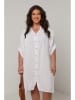 Curvy Lady Linnen jurk wit