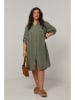 Curvy Lady Linnen jurk kaki