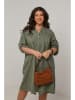 Curvy Lady Lniana sukienka w kolorze khaki
