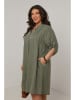 Curvy Lady Linnen jurk kaki