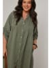 Curvy Lady Leinen-Kleid in Khaki
