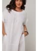 Curvy Lady Linnen jurk wit
