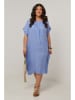 Curvy Lady Linnen jurk lichtblauw