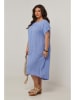 Curvy Lady Linnen jurk lichtblauw