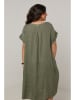 Curvy Lady Leinen-Kleid in Khaki