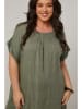 Curvy Lady Linnen jurk kaki