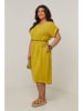 Curvy Lady Lniana sukienka w kolorze żółtym