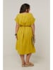 Curvy Lady Linnen jurk geel