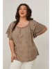 Curvy Lady Bluse in Hellbraun