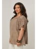 Curvy Lady Bluse in Hellbraun