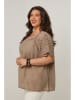 Curvy Lady Bluse in Hellbraun