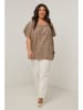 Curvy Lady Bluse in Hellbraun