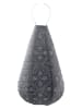 Lumiz Lampion solarny LED "Topaze Drop" w kolorze szarym - wys. 48 x Ø 28 cm
