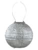 Lumiz Lampion solarny LED "Topaze Rond" w kolorze srebrnym - Ø 20 cm