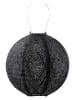 Lumiz LED-Solarlaterne ''Ikat Rond'' in Schwarz - Ø 30 cm